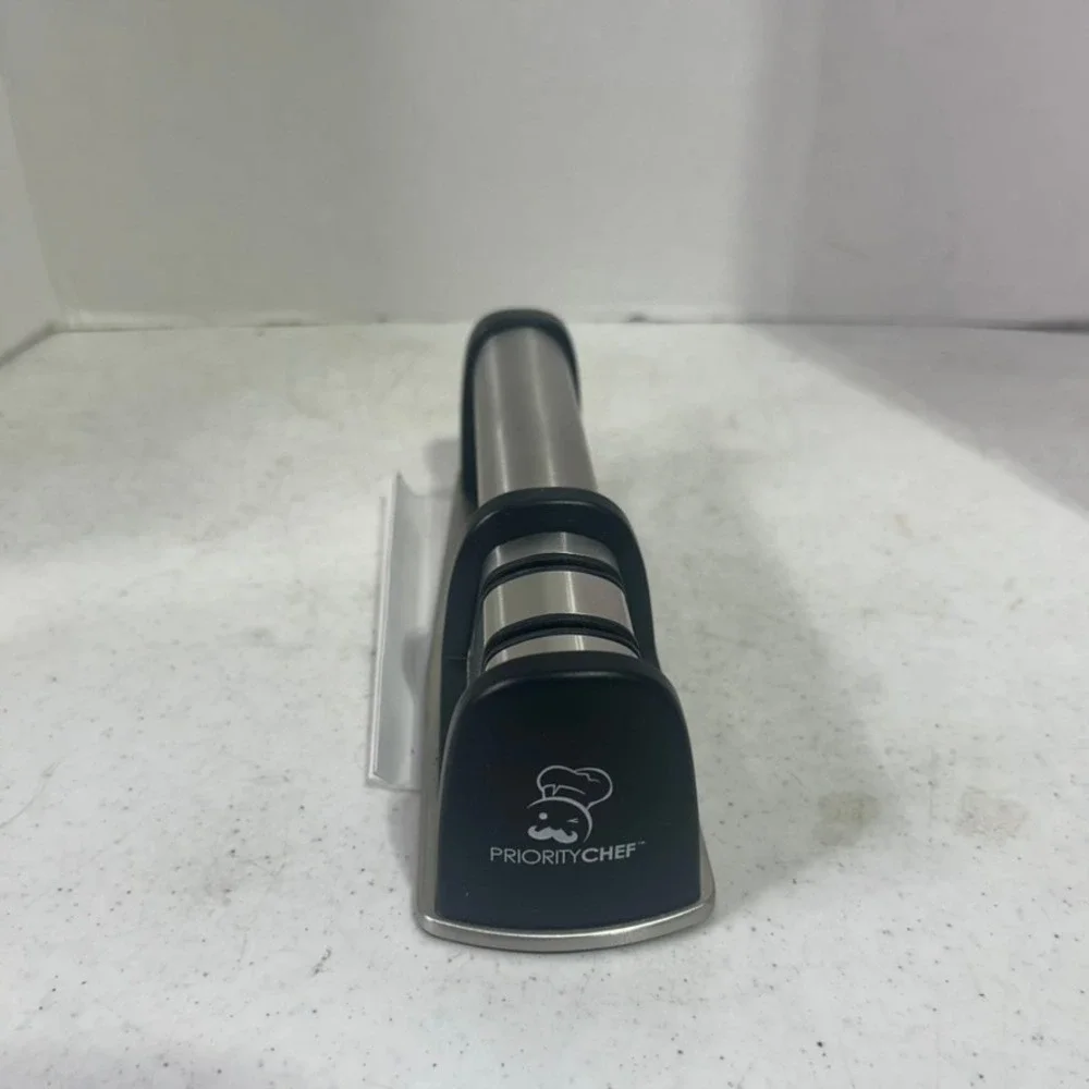 Priority Chef Diamond Knife Sharpener 2 Stage Manual Sharpening Tool Black